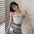 thumbnail image 2 of Female Camisole, Tie-Dyed Sleeveless Crop Tops Spaghetti Strap Vest, 2 of 9