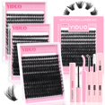thumbnail image 1 of Kit de pestañas YIDUO D Curl Fluffy Volume, visón sintético, 1 of 9