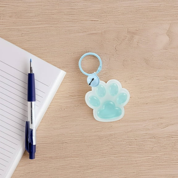 PAMINGONO 1Pack Cat Paw Shaped Resin Keychain Glow in The Dark For Various Occasions
