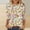 A148 Pink, variant on Easter Festive T-Shirt for Women Whimsical Bunny and Decorated Egg Pattern Crewneck Three Quarter Sleeve Casual Comfort Holiday Clothes