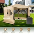 thumbnail image 3 of Aimee Lii 11.5 X 11.5 FT Pop-up Screen House Tent with Portable Carrying Bag, Outdoor Portable Tent for Camping, Traveling, Hiking-Coffee, 3 of 10