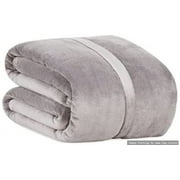 Berkshire Serasoft Plus Plush Polyester Blanket, Grey Full/Queen