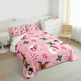 thumbnail image 3 of Feelyou Funny Santa Claus Bedding Comforter Set for Teen, Cartoon Winter Snowman Twin Comforter Sets, Merry Christmas Reversible Bedding Set, Ultra Soft Bedroom Decor, 2 Pieces, 3 of 8