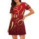 thumbnail image 1 of Balery Happy New Year Camisón de manga corta con cuello redondo para mujer, cómodo y elegante., 1 of 6