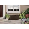 thumbnail image 4 of Suncast 124 gal Extra-Large Resin Deck Box – Wicker Design Outdoor Storage with Reinforced Lid - Java, 4 of 5