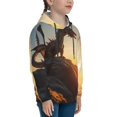 thumbnail image 3 of Daiia Seaside Sunset Cool Dragon for Boys Fashion Hoodies & Sweatshirts with Kangaroo Pocket,Hooded Sweatshirt for Kid, Breathable& Moisture Wicking-X-Large, 3 of 6