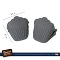 thumbnail image 3 of Baker's Secret Silicone Heat Resistant Pot Grip 7.87"x2.76"x5.91" Red Set of 2, 3 of 6