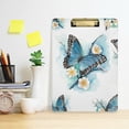 thumbnail image 6 of FMSHPON Blue Butterfly Blossom Clipboard Hardboard Wood Nursing Clip Board and Pull for Standard A4 Letter 13x9 inches, 6 of 7