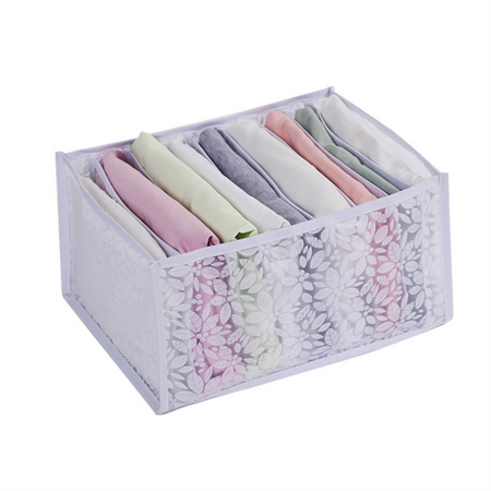 

Underwear Clothing Organizer Bra Storage Box Lace Nylon Drawer Divider Wardrobe Foldable Tie Socks Shorts Drawer Storage Organizer