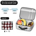 thumbnail image 5 of Light Color Butterfly Leaf Pattern Teens Insulated Bento School Lunch Bag, 12 Can Capacity, for Work, Picnic or Travel, 10.6x7.7x4.3 Inches, 5 of 5