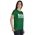 thumbnail image 2 of Inkmeso Relax Je Suis Vaxxed T-shirt en Coton à Col Rond Pro-Vaccin pour Femme, 2 of 8