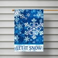 thumbnail image 3 of Let it Snow Winter Snowflakes House Flag Outdoor Yard Flag 28" x 40", 3 of 6
