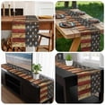 thumbnail image 6 of Vintage American Flag Table Runner 90 Inches Long, Farmhouse Shabby Patriot Kitchen Coffee Dining Table Decoration for Home Party Birthday Wedding Home Decor 13x90 Inches, 6 of 8
