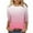 01- Pink, variant on JGGSPWM Women 3/4 Sleeve Tops Ombre Shirts Summer Trendy Tunic Dressy Casual Tshirts Classic Tees Crewneck Blouse Sky Blue S