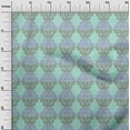 thumbnail image 3 of oneOone Cotton Jersey Mint Green Fabric Asian Traditional Block Sewing Craft Projects Fabric Prints By Yard 58 Inch Wide, 3 of 4