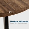 thumbnail image 5 of Studyset Round Dining Table for 4-6,47 inch Wood Dining Room Table with Sturdy Metal Frame & Rustic Brown Finish,Industrial Dinner Table,Large Round Table Circle Kitchen Table for Dining Room,Kitchen, 5 of 7