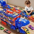 thumbnail image 1 of Dinosaurios Juguetes para Niños, Camión de Juguete de Dinosaurios con 12 Coches, Plegable y transformable, 1 of 6