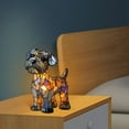 thumbnail image 4 of XINGXIANG Retro Schnauzer Dog Lamp - 3D Resin LED Night Light with Colorful Stained Glass Design, Cute Pet Themed Desk Lamp for Home Decor, 4 of 6
