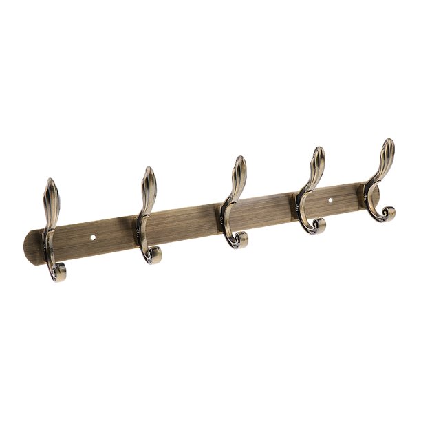 Riel de suspensión con 5 s | Perchero de para de | para Toallero de Baño | pared Bronce Sunnimix Vintage Wall Hook Hanger