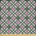 thumbnail image 2 of Ambesonne Vintage Fabric by the Yard Microfiber, Vibrant Tone Circles Motifs, 3 Yards, Pale Mauve and Pink, 2 of 2