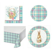 ZACH SALES Storybook Easter Bunny Kit for 16 Guests-Plates and Napkins