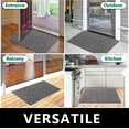 thumbnail image 5 of Grey Rubber Backed Indoor Door Mat - 24x36, Non-slip And Absorbent, 5 of 5