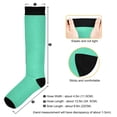 thumbnail image 3 of Haosy Compression Socks for Men Women Knee High Running Socks for Nurse Hiking Recovery Travel Athletic 2 Pairs Spearmint, 3 of 9