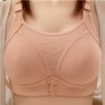 thumbnail image 2 of CFLVAEK Plus Size Bras for Women No Underwire Push Up Everyday Bras Lightly Full Coverage Bras for Senior Ladies Comfort Lifting Bralette Pink M, 2 of 10