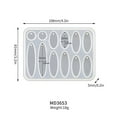 thumbnail image 3 of Earrings Pendants Mould Portable DIY Silicone Model for Party Supplies Key Chain Long Oval, 3 of 8