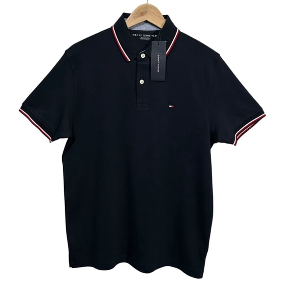 Tommy Hilfiger Men's Cotton Polo Shirt Size M Desert Sky Soft Stretchy Fabric