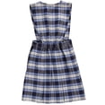 thumbnail image 2 of Cookie's Big Girls’ Slit Neck Jumper With Kick Pleats (Sizes 7 - 20) Color: blue/white *plaid #76* Size: 20, 2 of 2