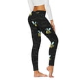 thumbnail image 1 of Gibobby Leggings Translúcido Mujer Pantalones yoga deportivos cintura alta ajustados moda casual para mujer Leggings estampados Festival（Negro， L), 1 of 4