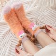 thumbnail image 5 of Xfvqtps Womens Funny Socks Three Dimensional Quirky Socks Fuzzy Cozy Fluffy Cartoon Design Socks Funny Cute Plush Socks Red-02, 5 of 6