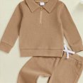 thumbnail image 4 of Toddler Baby Boy Clothes Fall Winter Outfit, Boys Clothes 9 12 Months 2T 3T 4T 2 Piece Baby Boys Outfits Plaid Hooded Toddler Boys Top Pants Set Autumn Winter Home Wear Baby's Clothing Set, 4 of 4
