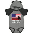 thumbnail image 3 of Inktastic Military Uncle is My Hero Us Flag Boys or Girls Baby Bodysuit, 3 of 5