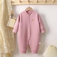 thumbnail image 2 of JUMEYU Newborn Boy Clothes Winter Newborn Baby Boy Girl Romper Clothes Infant Ribbed Romper Bodysuit Jumpsuit Outfits 0 3 6 9 12 18 24 Months (Light Pink,6-12 Months), 2 of 5