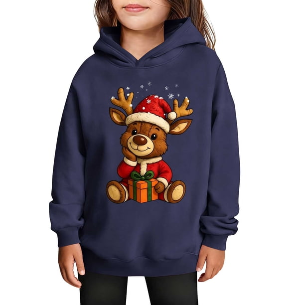 Sudaderas con capucha para niños y niñas, sudaderas casuales de manga larga, lindas sudaderas de gran tamaño con bolsillo de polar, chaquetas para niñas