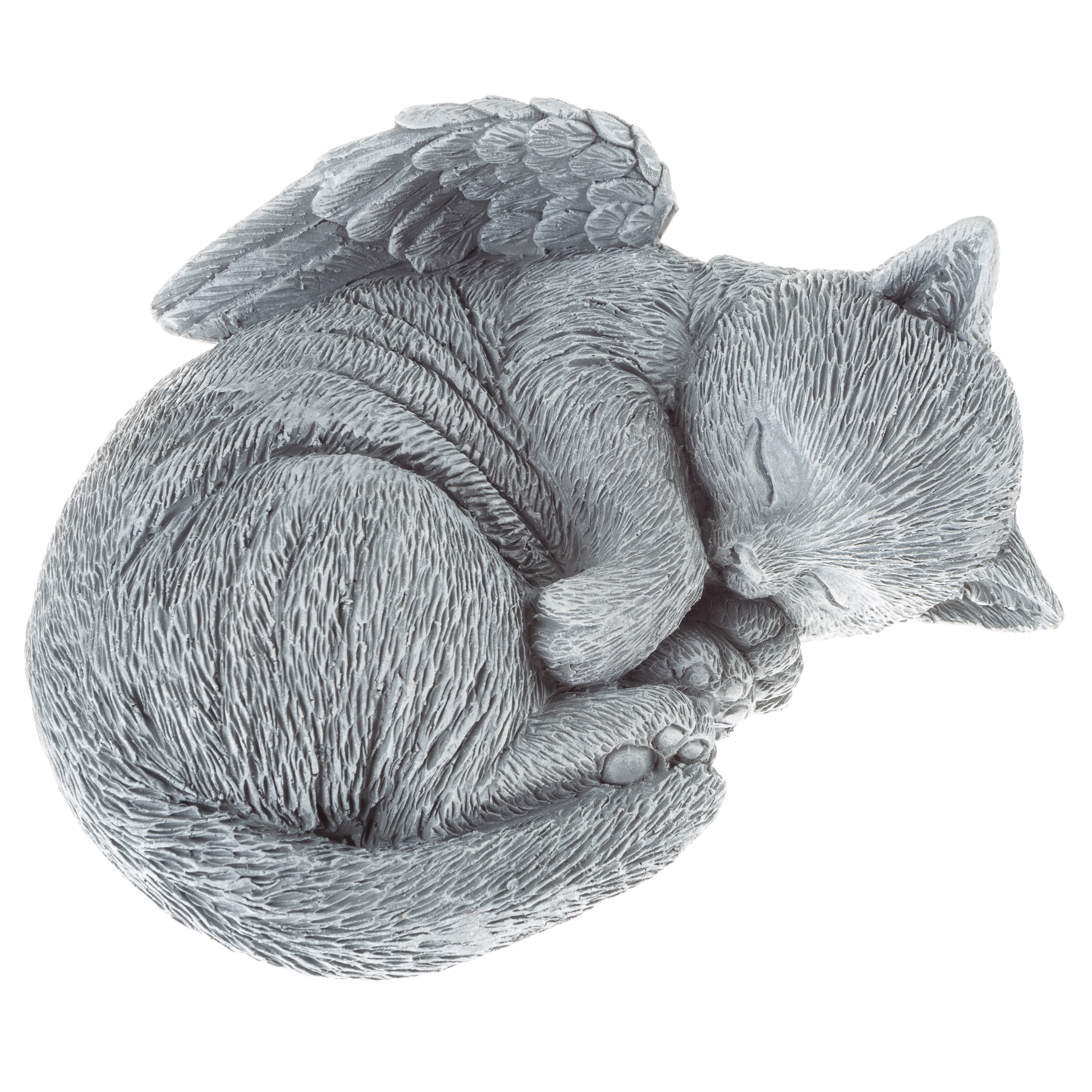 Pure Garden Cat Memorial Stone - Sleeping Kitten Angel Statue Grave Marker