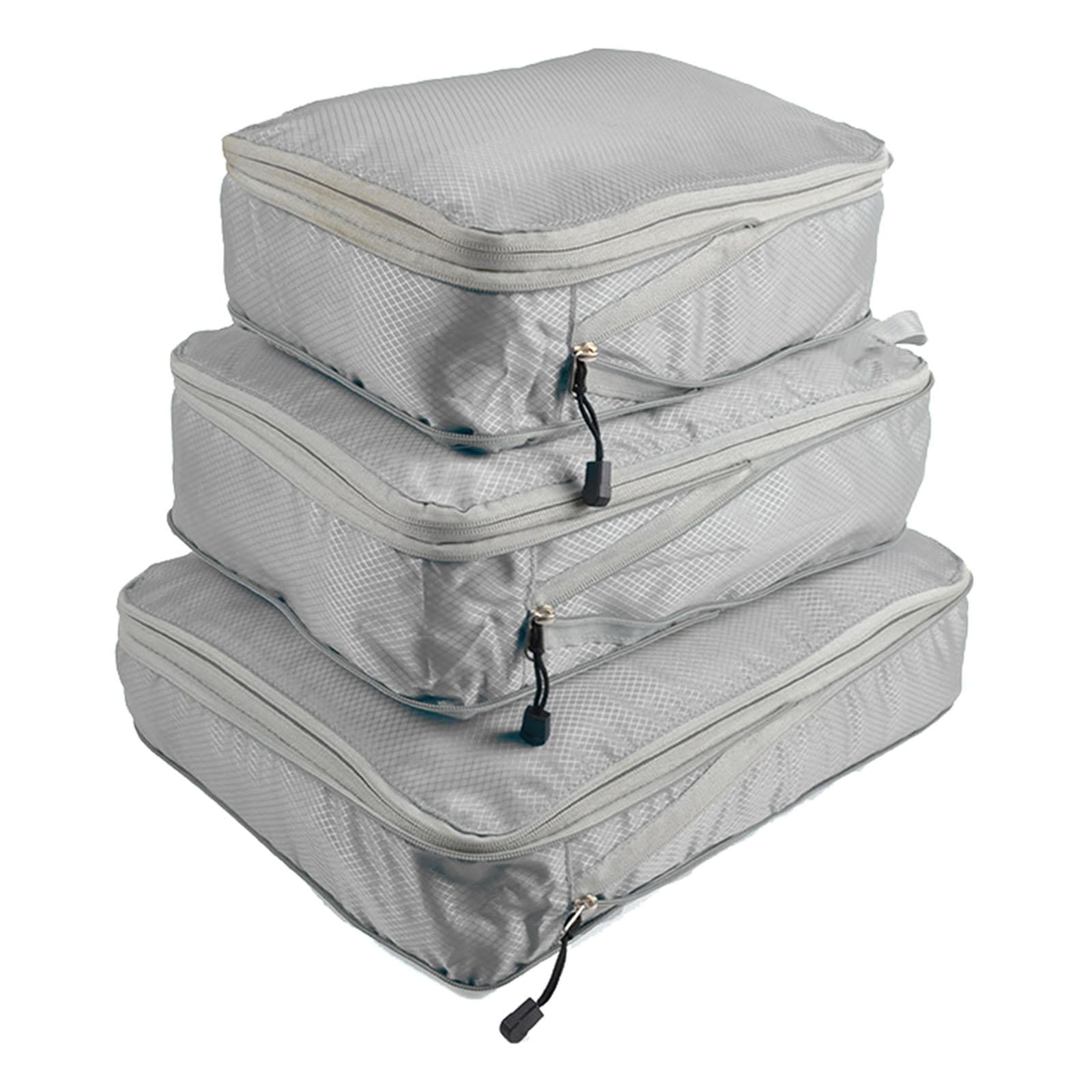 FVDPWYE Compression Travel Packing Cube, Pouch Waterproof Expandable Toiletry Bags Gray