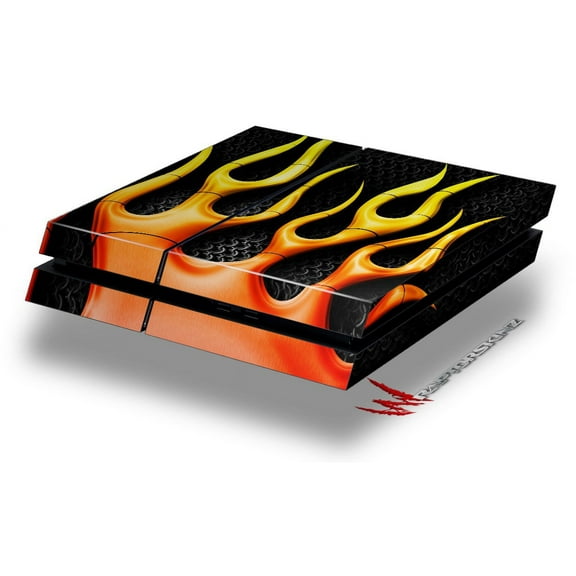 Metal Flames - Decal Style Skin fits original PS4 Gaming Console by WraptorSkinz