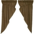thumbnail image 5 of VHC Brands Tea Cabin Plaid Cotton Rustic Curtains Rod Pocket Drawstring Ties Prairie Panel Pair, 63x36x18, Moss Green, 5 of 5