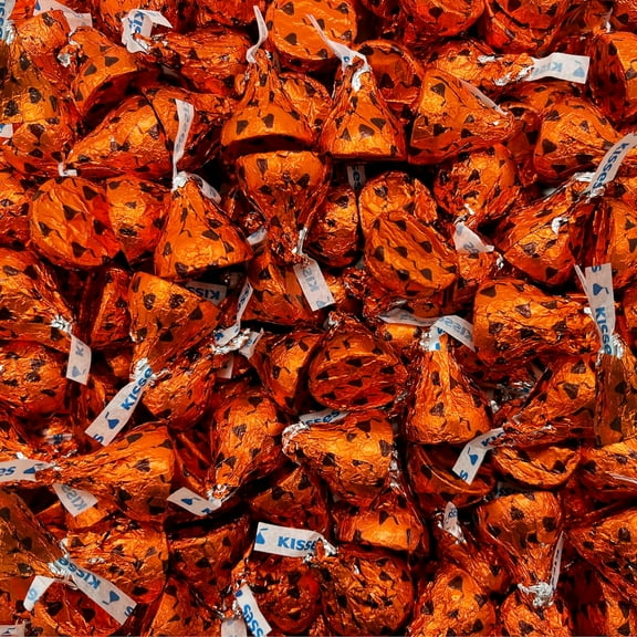 CrazyOutlet Hershey's Kisses Milk Chocolate Whole Roasted Hazelnut Deluxe Gold Wrapping, 2 Pounds Bag