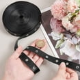 thumbnail image 3 of 10 Yards Black Eyelet Trim with Grommets 3/4'' Wide Imitation Leather Grommet Tape with 4mm Platinum Brass Hole Ring Eyelet for Sewing Garment Corset Shirt Dress Skirt Jacket, 3 of 6
