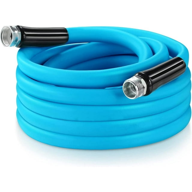 Yazoeia Boyau d'Arrosage, Boyau en PVC Bleu I.D. 5/8 Po, Antidéflagrant, Antigel, Robuste, Prise Pivotante, Convient à Toutes les Pièces de Rechange, Raccords en Aluminium Massif, Zéro Fuite. (5/8 Po : CJC912-185671