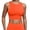 Orange, variant on Gunia Built In Bra Womens Tank Top Built In Padded Top Racerback Vest Sports Bra Open Back Womens Camisole Black