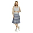 thumbnail image 2 of Women's Plaid Creative Classic Fashion Line A-line Printed Skirt Casual Wear, S, Purpleblue Indigo White, by Ambesonne, 2 of 6