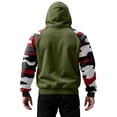 thumbnail image 5 of Men's Pullover Hoodie with Camouflage Print Raglan Long Sleeves Drawstring Hood and Kangaroo Pocket for Casual Wear Green 3XL, 5 of 5