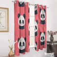 thumbnail image 2 of Cute Panda Window Curtain Panels Grommet Blackout Curtains Blackout Curtains for Living Room, 2 of 7