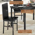 thumbnail image 2 of MOOSENG 5 Piece Dining Table Set for 4, Faux Marble Kitchen Table and Chairs for 4, Modern Dining Room Table with 4 Chairs, Dinner Table Set for Small Spaces, Black, 2 of 9