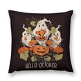thumbnail image 1 of Funda de almohada de Halloween con diseño divertido y decorativo de felpa corta de 18 x 18 pulgadas, cojín para sofá cama de 18 x 18 pulgadas, 1 of 5